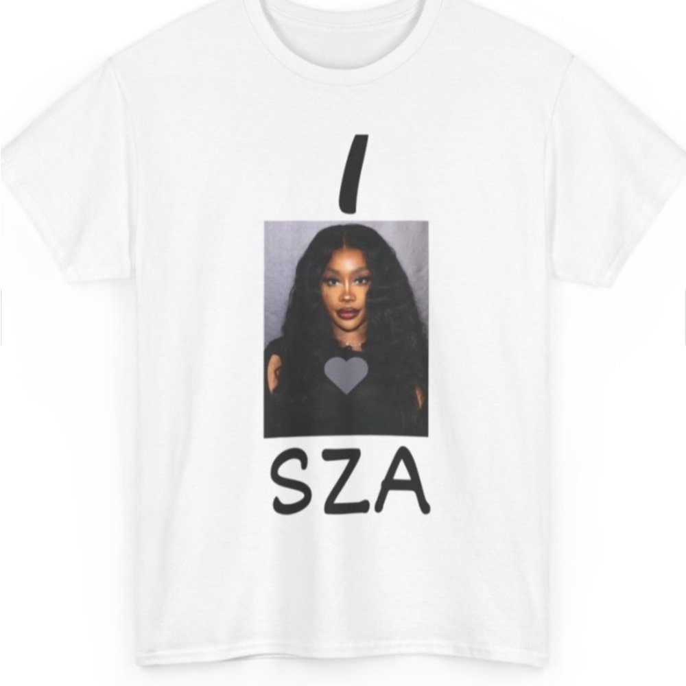 White T-Shirt I ❤️ SZA Print